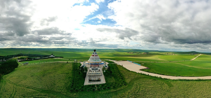【航拍內(nèi)蒙古】空中俯瞰烏蘭五臺