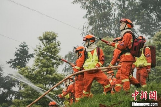 演練現(xiàn)場。瀘州消防供圖