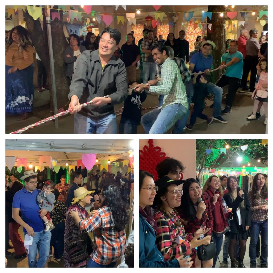 參與者在活動中體驗巴西豐收節(jié)文化元素。（圣保羅州立大學孔子學院供圖）