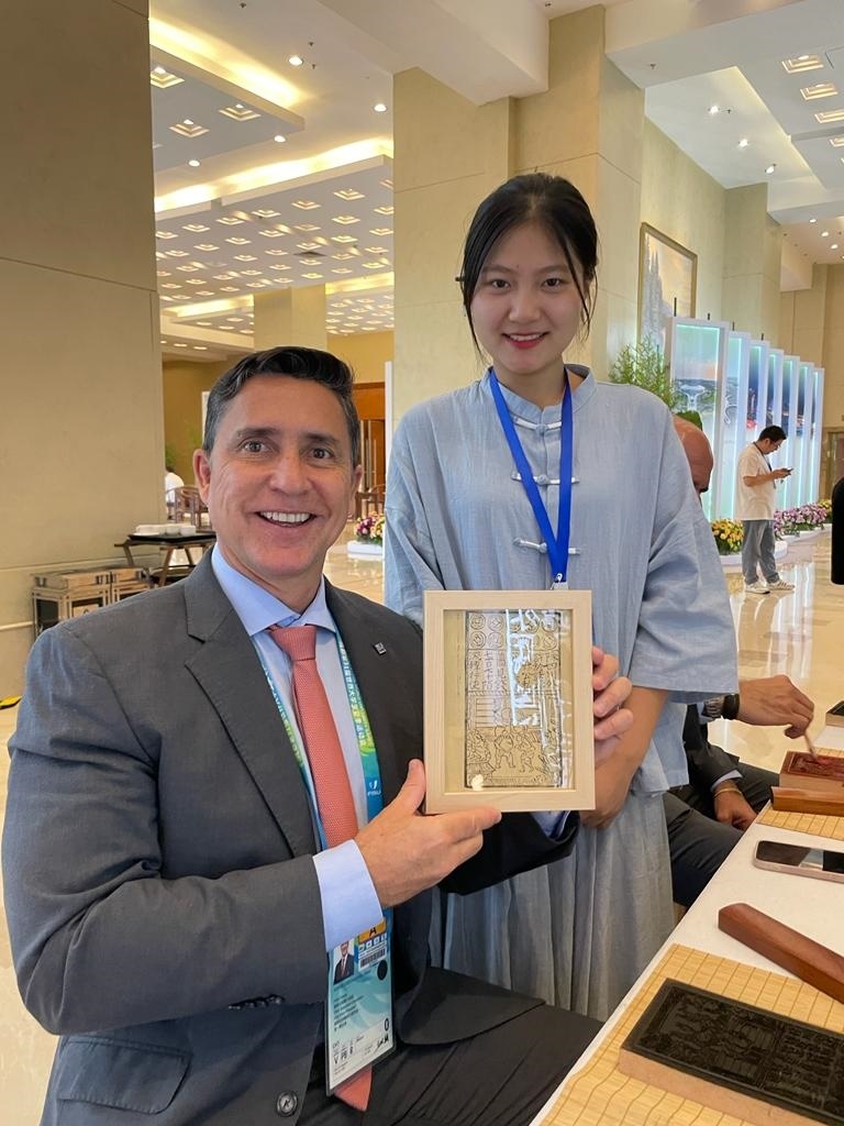 巴西大學(xué)生體育聯(lián)合會主席盧西亞諾·卡布拉爾。受訪者供圖