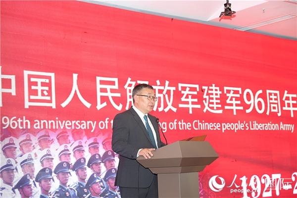 蒙古國國防部副部長瑪格奈致辭。人民網(wǎng)記者 霍文攝J