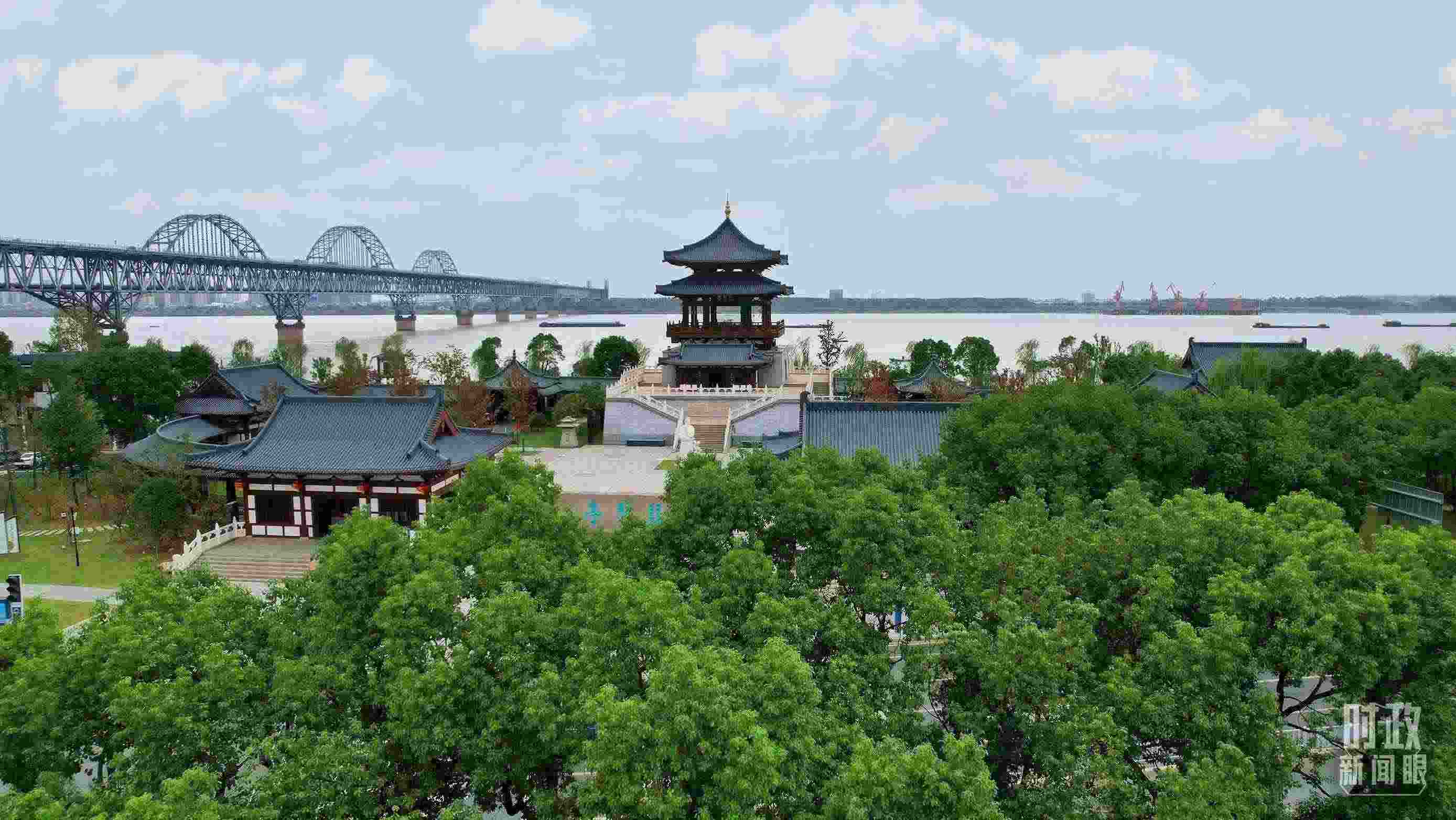 △長江國家文化公園九江城區(qū)段。（總臺記者劉陽拍攝）