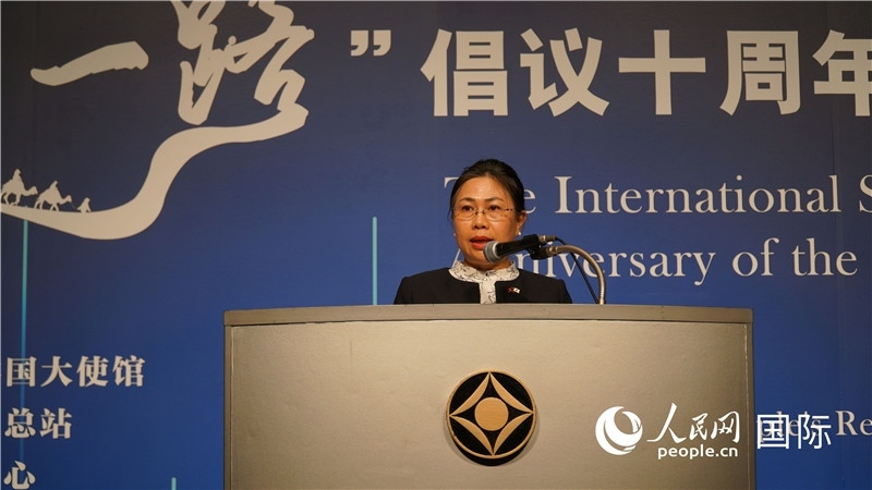 老撾駐日大使安拉萬發(fā)言。人民網(wǎng) 蔣曉辰攝