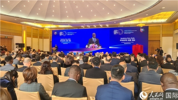 塞內(nèi)加爾駐華大使致辭。人民網(wǎng)記者 萬宇攝