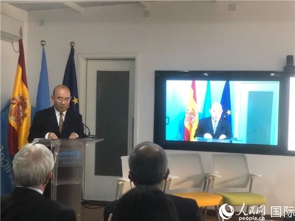 生態(tài)環(huán)境部應(yīng)對氣候變化司一級巡視員孫楨在研討會上致辭。 人民網(wǎng)記者 趙健攝