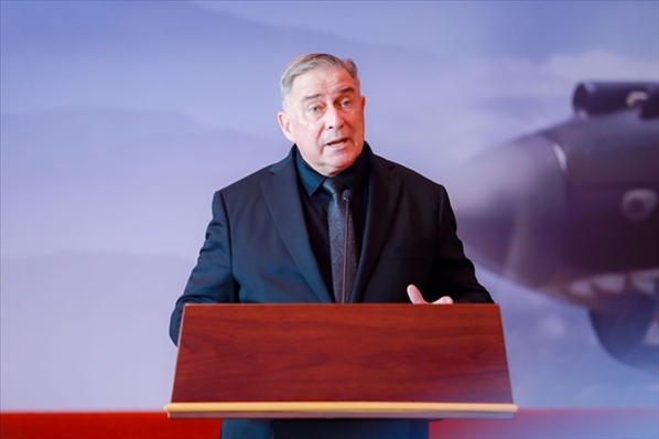 2023年10月30日，美中航空遺產基金會主席杰弗里·格林在中國人民抗日戰(zhàn)爭紀念館的活動中發(fā)表講話。中國人民對外友好協(xié)會供圖