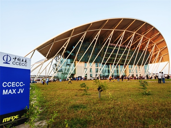 孟加拉國建筑面積最大鐵路車站——科考斯巴扎車站。中國土木工程集團有限公司供圖