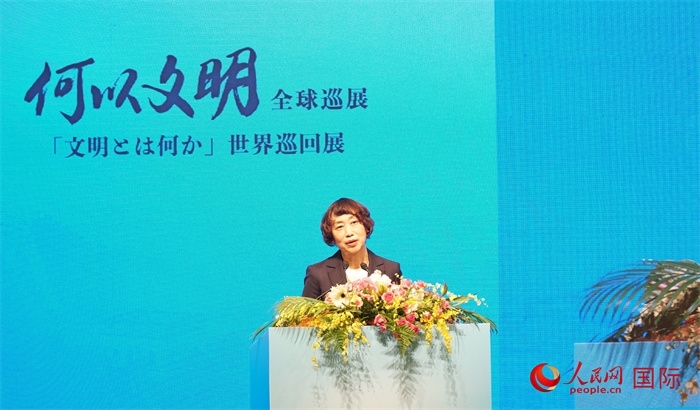 中央廣播電視總臺副臺長邢博致辭。人民網 蔣曉辰攝