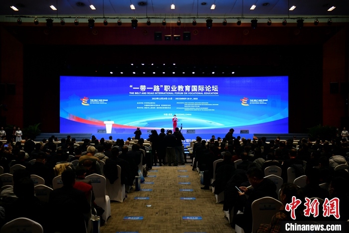 圖為 “一帶一路”職業(yè)教育國際論壇現(xiàn)場。 中新社記者 韓冰 攝