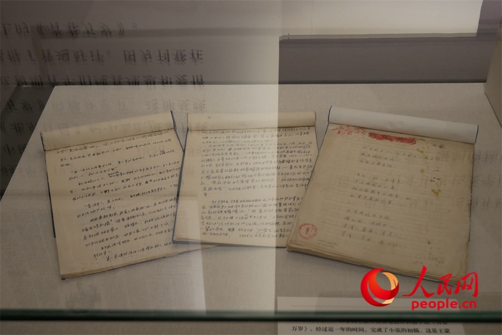 《青春萬歲》手稿。人民網(wǎng)記者 韋衍行攝