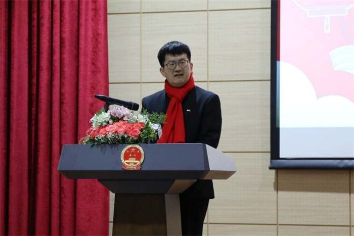 中國(guó)駐阿爾及利亞大使李健致辭。中國(guó)駐阿爾及利亞大使館供圖