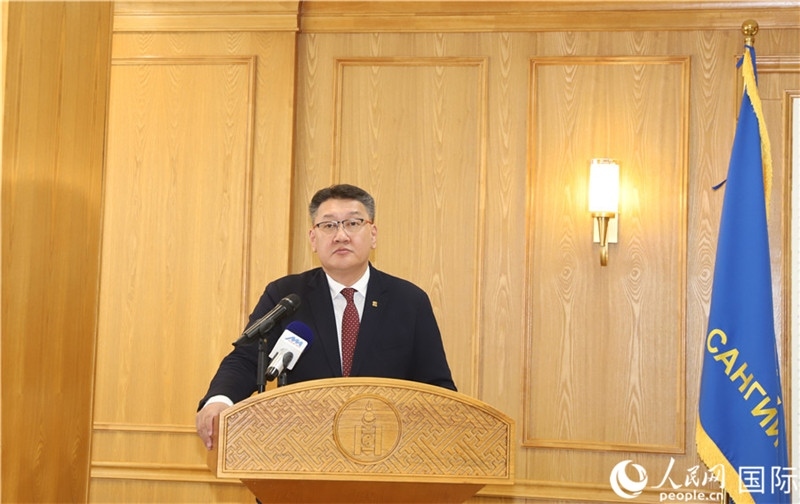 扎布赫楞部長致辭。人民網(wǎng)記者 霍文攝