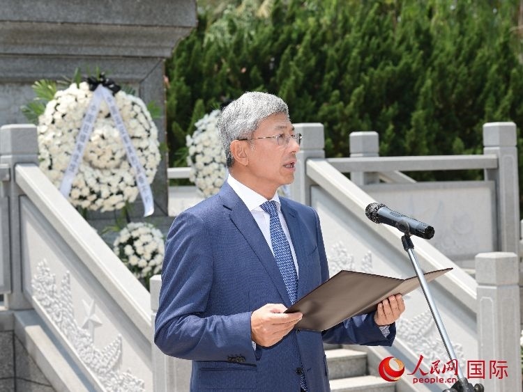 陳海大使發(fā)表致辭。人民網(wǎng)記者 謝佳君攝