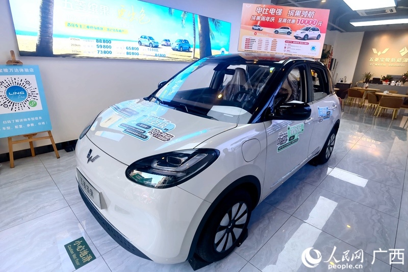 五菱汽車推出置換補貼。人民網(wǎng)記者 陳燕攝