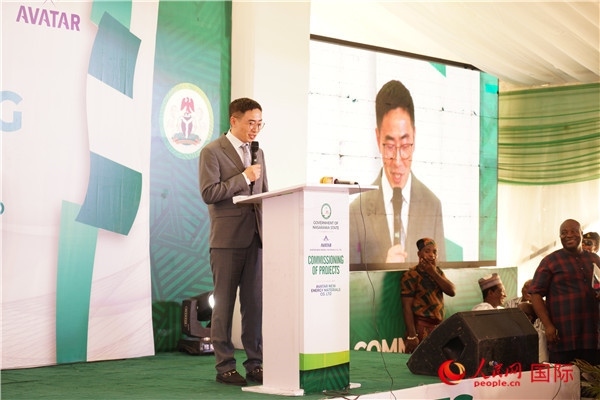 阿凡達(dá)新材料有限公司執(zhí)行董事朱興建致辭。人民網(wǎng)記者 姜宣攝