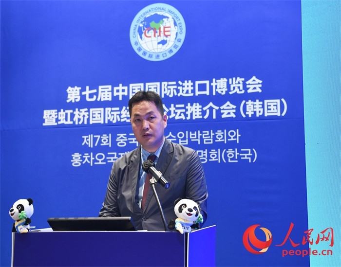 在華韓國(guó)創(chuàng)新中心代表金鐘文發(fā)言。 人民網(wǎng) 程安康攝