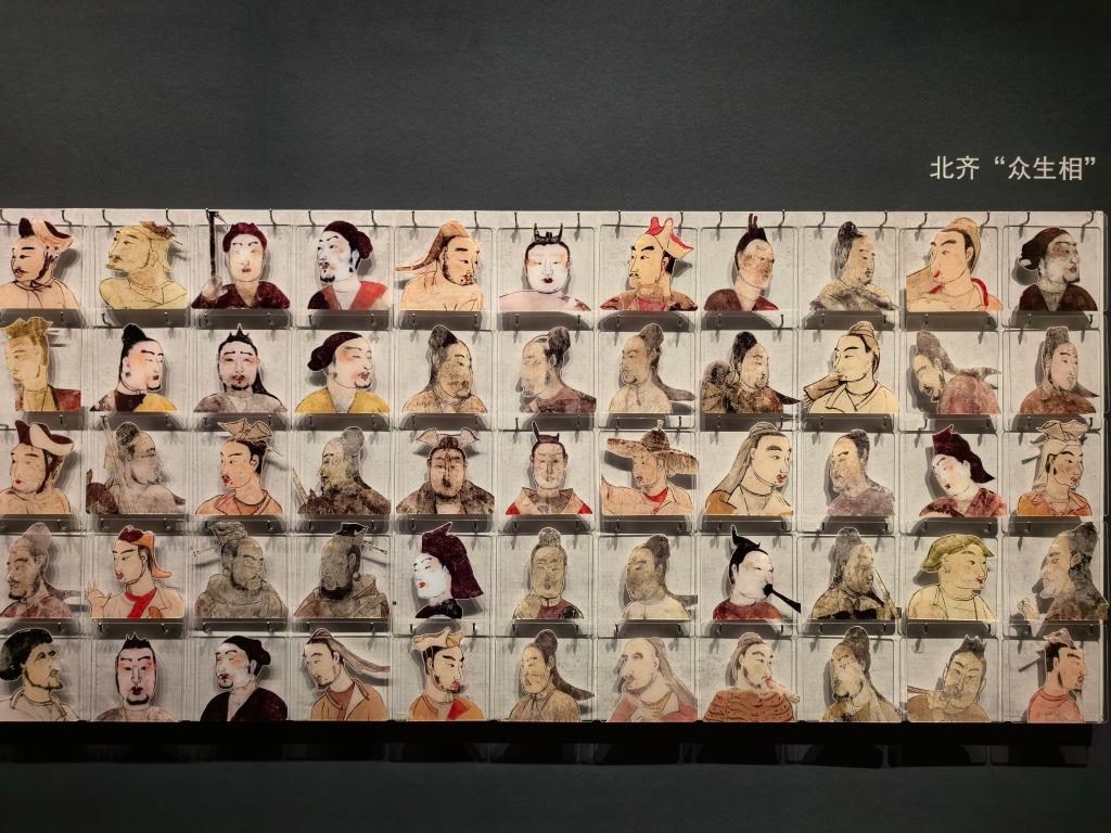 太原北齊壁畫博物館從山西北朝壁畫中提取人物元素展現(xiàn)當(dāng)時(shí)民族融合、文化交流。太原北齊壁畫博物館供圖