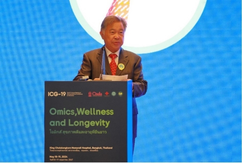 朱拉隆功大學醫(yī)學院副院長沃拉蘇克·肖特勒蘇克發(fā)表主旨演講。主辦方供圖