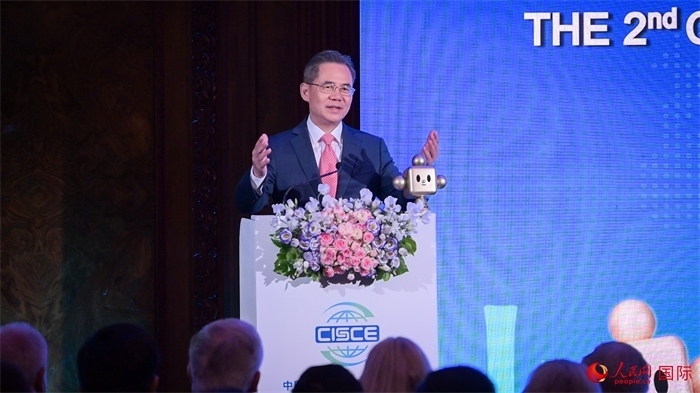 中國駐英國大使鄭澤光致辭。人民網(wǎng) 郭錦標攝