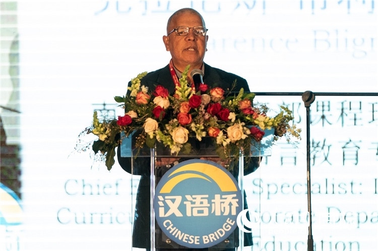 南非基教部專家克拉倫斯·布利格諾特做主旨發(fā)言。人民日?qǐng)?bào)非洲中心分社 希拉茲·莫林?jǐn)z