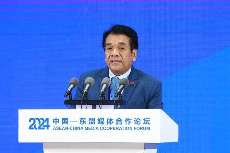 韓桑阿致辭。中國外文局供圖