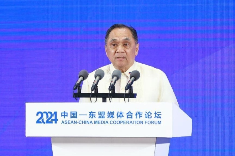 吉米致辭。中國外文局供圖