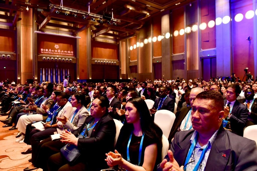 與會嘉賓出席第十屆尼山世界文明論壇。新華社記者 郭緒雷 攝