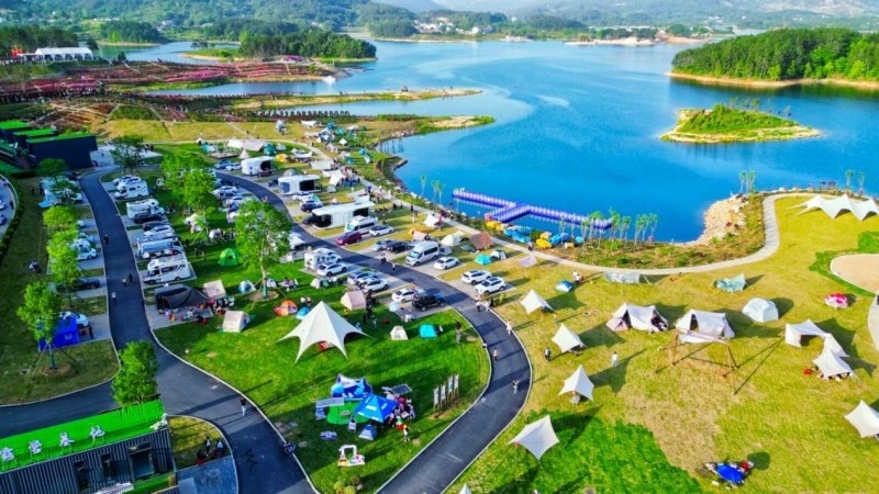 牛車河月亮灣露營基地。受訪方供圖