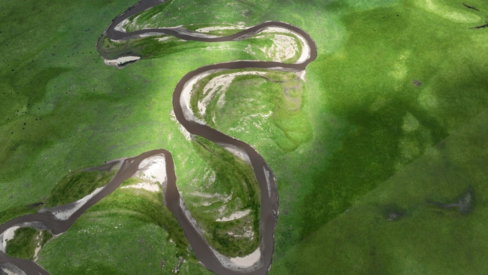 2023年7月6日在甘肅省甘南藏族自治州瑪曲縣拍攝的阿萬(wàn)倉(cāng)濕地景色（無(wú)人機(jī)照片）?，斍鷿竦卣嫉?62萬(wàn)畝，是黃河上游重要的水源涵養(yǎng)區(qū)和生態(tài)功能區(qū)，被譽(yù)為“黃河之腎”。