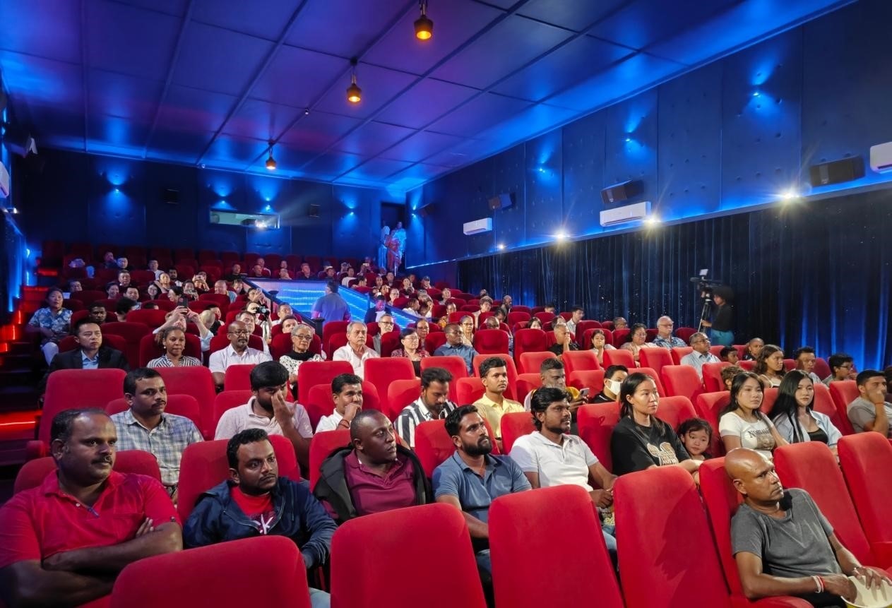 塞舌爾首屆中國(guó)電影節(jié)開幕式現(xiàn)場(chǎng)。林育楠 攝