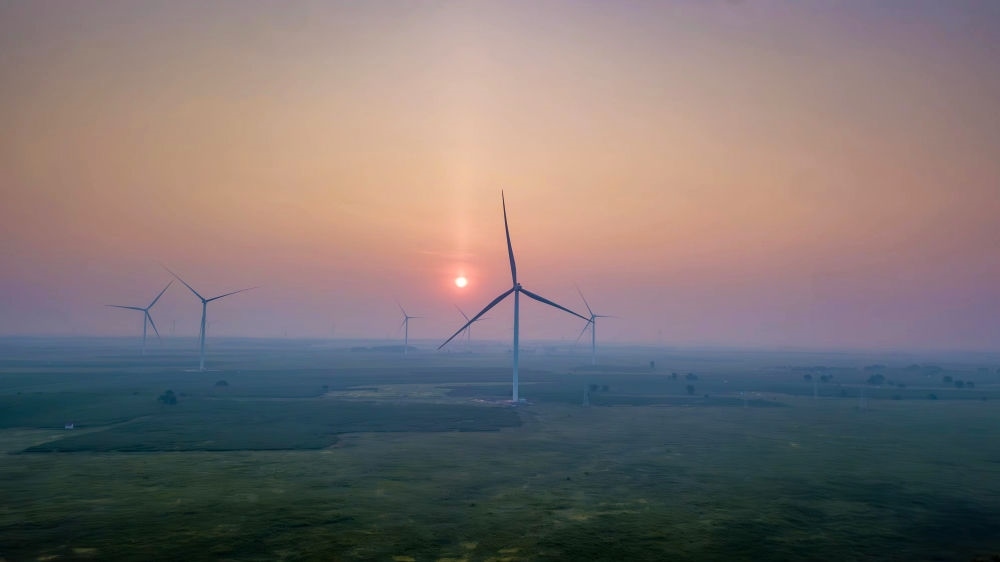 內(nèi)蒙古通遼市238萬(wàn)千瓦風(fēng)電基地。（受訪者供圖）