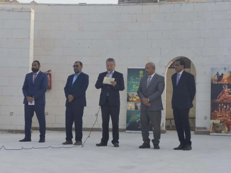 開羅中國文化中心副主任邵彬致辭。開羅中國文化中心供圖