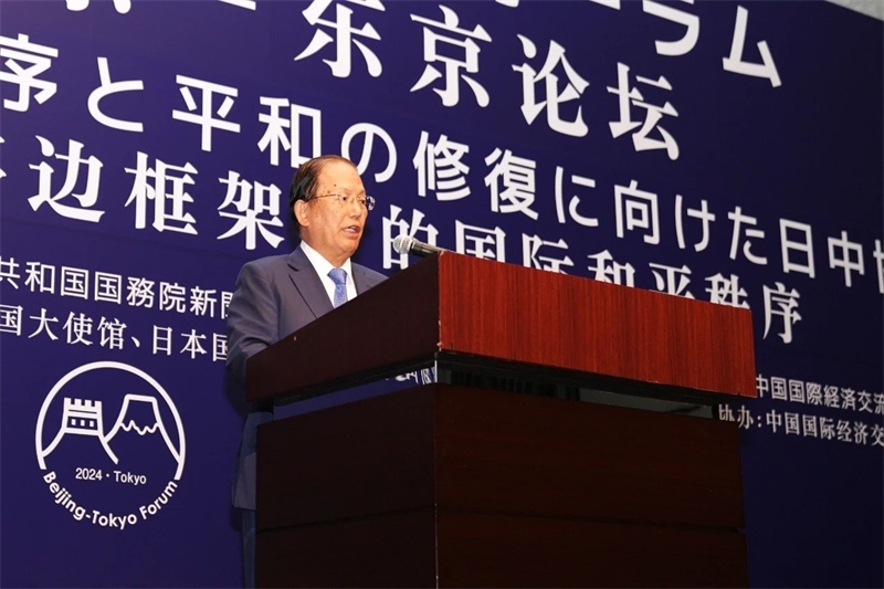 大和綜研名譽理事武藤敏郎代表日方主辦方發(fā)言。主辦方供圖