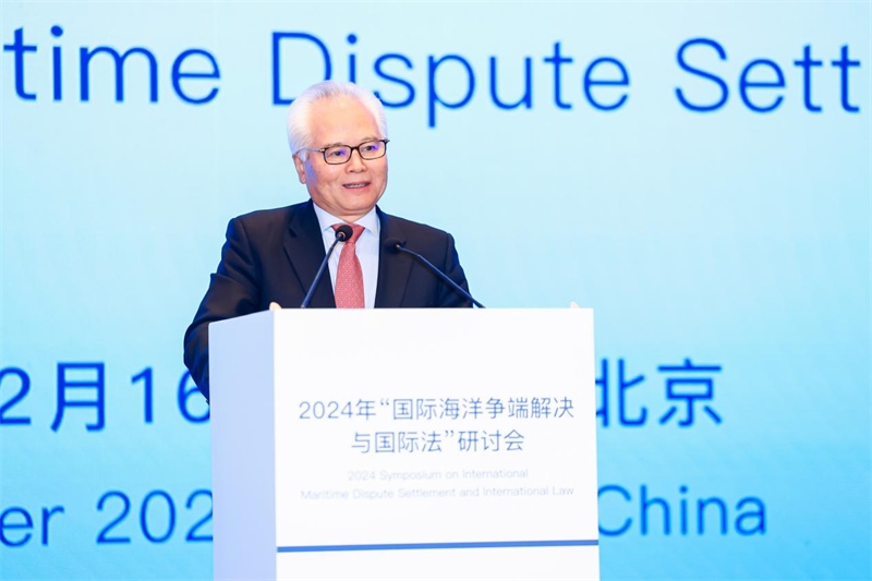 華陽海洋研究中心理事長(zhǎng)、中國南海研究院學(xué)術(shù)委員會(huì)主席吳士存在開幕式致歡迎辭。華陽海洋研究中心供圖