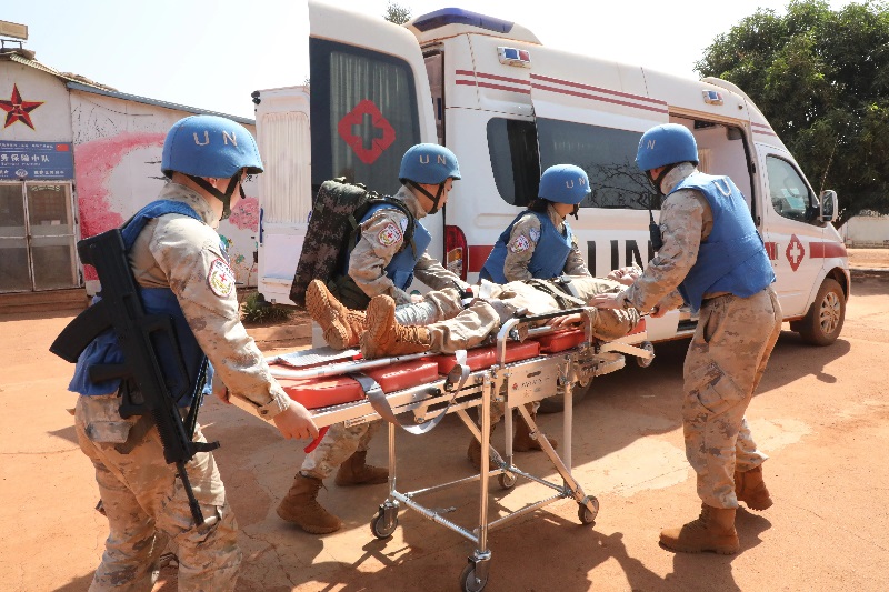 演練現(xiàn)場(chǎng)。張曉昆攝。