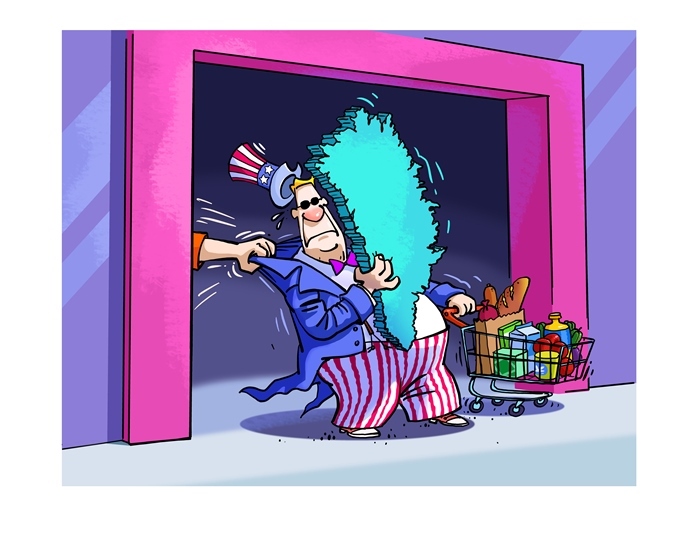 漫畫作者：馬宏亮（人民網(wǎng)版權(quán)圖片，未經(jīng)授權(quán)請(qǐng)勿轉(zhuǎn)載。）