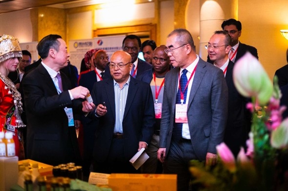 與會嘉賓走訪特色展臺。南非貴州商會供圖