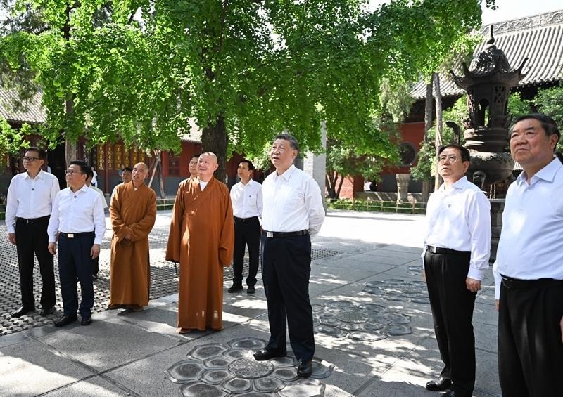 △2025年5月19日，習(xí)近平總書記在河南洛陽白馬寺考察。